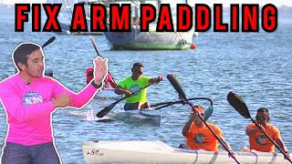 Paddle Tip Fix Arm Paddling SETUP THE STROKE CORRECTLY OCSurfskiKayak [upl. by Otrebmuh]