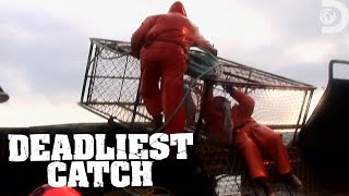 Facing Icy Winter Waters for Opilio Crabs  Deadliest Catch  Discovery [upl. by Ahsauqram384]