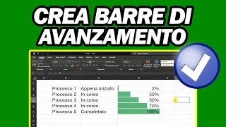 Come Creare Barre Di Avanzamento in Excel  Veloce e Facile [upl. by Joye70]