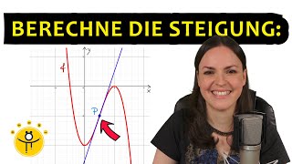 STEIGUNG in einem Punkt berechnen – Ableitung Funktion ableiten [upl. by Ghiselin844]