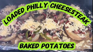 Loaded Philly Cheesesteak Baked Potatoes [upl. by Tisdale]