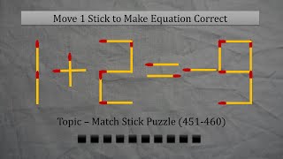 Matchstick puzzles with answers to improve your brain 451460 [upl. by Mcgray]