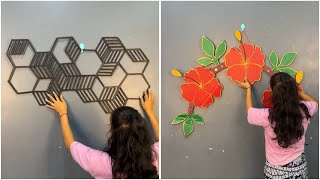 3 Stunning DIY Wall Decor Ideas Using Everyday Materials [upl. by Rhody]