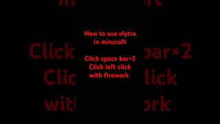 how to use elytra in minecraft [upl. by Uyekawa615]