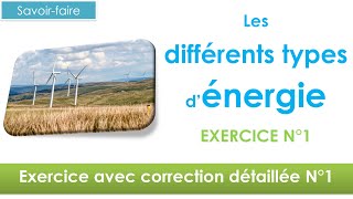 🔆 identifier les différents types dénergie en 3 exercice N°1 niveau collège [upl. by Ahsratan]