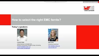 Würth Elektronik Webinar How to select the right EMC ferrite [upl. by Audi122]