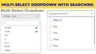 How To Create a MultiSelect Checkbox Dropdown With Searching On Web Page [upl. by Ennaeel]