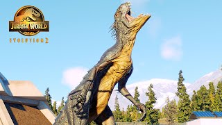 Scorpios Rex Roar and Human Hunting Animation 🦖 Jurassic World Evolution 2 Shorts [upl. by Kilam]