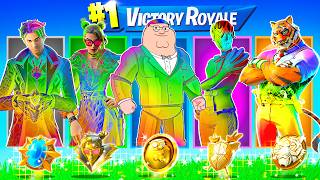 The RANDOM RAINBOW Skin BOSS Challenge in Fortnite Peter Griffin Oscar Valeria Montague Nisha [upl. by Aihsi]