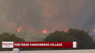 Evacuation warnings lifted for 130acre vegetation fire east of Vandenberg Village [upl. by Haropizt846]