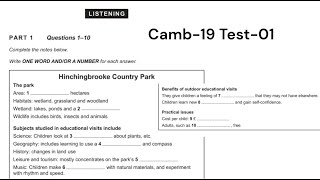 Cambridge 19 All Listening Test Part 1। All Part 1 Listening Practice ieltspreparation ielts [upl. by Bully866]