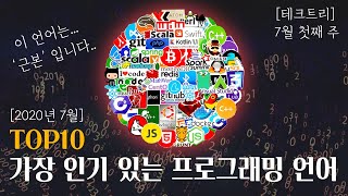 🔥가장 인기 있는 프로그래밍 언어 TOP10🔥 2020년 7월  🔴테크트리  IT 뉴스 [upl. by Gilus]