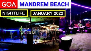 RUSSIAN BEACH NIGHTLIFE  MANDREM BEACH  JANUARY 2022  FOREIGNERS SHACKS amp NIGHTLIFE  GOA VLOG [upl. by Elane324]