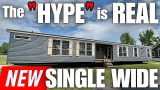 Been HEARING about this NEW quotBADquot single wide mobile home Lets tour it Prefab House Tour [upl. by Barr368]