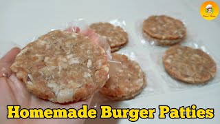 HOMEMADE BURGER PATTIES  How to make Burger Patty  Pork Burger Patty Recipe  Karens Kusina [upl. by Enitsej]