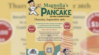 Magnolia Pancake Haus celebrates 5th Annual Pancake Eating Contest [upl. by Hoes51]