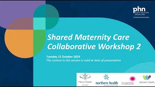 Shared maternity care workshop 2 Endocrine and haematological conditions in pregnancy [upl. by Ledniahs916]