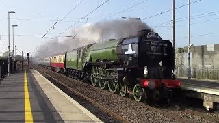 60163 Tornado At 90 MPH The Ebor Flyer 14418 [upl. by Naivad]