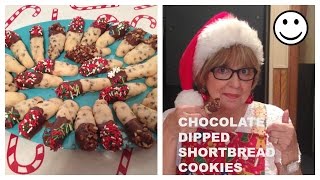 CHOCOLATE DIPPED SHORTBREAD COOKIES [upl. by Mckee]