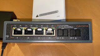 UnBoXing 25G Unmanaged Ethernet Network Switch 4 25G BaseT Ports 2 x 10G SFP Uplink Port 100 1000 [upl. by Tonneson898]