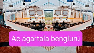 Agartala ac Bengluru super fast train skip bardhaman st slow motion Tno12504 Trainworld786 [upl. by Weismann]