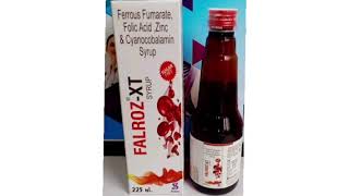 FALROZ XT SYRUP Ferrous Fumarate Folic Acid Zinc amp Cyanocobalamin Syrup [upl. by Bat]