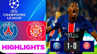 PSG vs Girona 10 Résumé  Highlights  UCL 2024  Paris Girona  Girona  PSG  But Nuno Mendes [upl. by Hogue830]