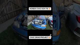 HONDA CIVIC K24 ITB amp HONDA CRX K20 TURBO AWD 🔥🔥 [upl. by Bully]