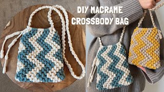 DIY  Macrame bag tutorial  Bolsa de macrame  마크라메 가방 [upl. by Agnola]