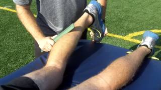 SportsMassage4Runnerscom  FAT Tool Fascial Abrasion Technique for the Calf [upl. by Serolod831]