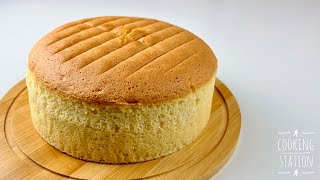 Vanilla Sponge Cake Recipe  Simple Vanilla Cake  Genoise Cake [upl. by Nessie]