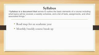 What is a Syllabus [upl. by Atnahsa]