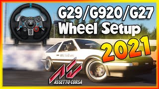 Logitech G29G923 setup guide for Assetto Corsa 2021 [upl. by Rosdniw]