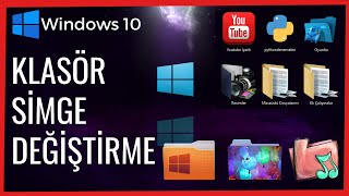 MASAÜSTÜ SİMGE DEĞİŞTİRME  KLASÖR SİMGESİ DEĞİŞTİRME  WINDOWS 10  2023 [upl. by Akyre747]