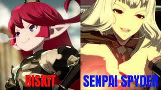 GBVSR High Level Gameplay Biskit Charlotta VS SenpaiSpyder Metera [upl. by Artema]