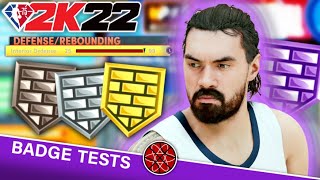 2K22 Best Defensive Badges  Best Value Badges  Brick Wall Badge Study [upl. by Zakarias]