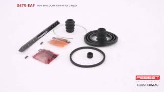 0475EAF FRONT BRAKE CALIPER REPAIR KIT FOR CHRYSLER [upl. by Buckingham]