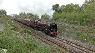 46233 Duchess of Sutherland slips and slogs up Hemerdon with Day 1 and 2 of The Great Britain XII [upl. by Safire]