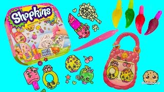 Make Your Own Shopkins Stickers with Gel Paints  Paint amp Display Kit  Cookieswirlc [upl. by Sykleb178]