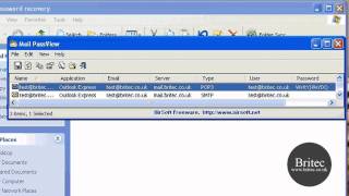 Mail PassView Recover Lost or Forgotten Email Passwords by Britec [upl. by Terle912]