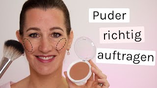 Puder richtig auftragen  für den perfekten Teint [upl. by Zuzana]