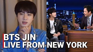 BTS Jin Weverse Live Jin Talks About His New Episode on The Tonight Show with Jimmy Fallon 2024 [upl. by Lee]