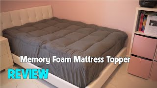 BDEUS Dual Layer 4quot Memory Foam Mattress Topper  Full Size Gel amp Quilted Pillow Top [upl. by Adonis23]