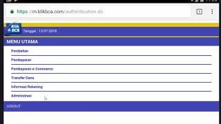 Cara Cek Saldo Rekening BCA Via Internet Banking KlikBCA [upl. by Macdougall]