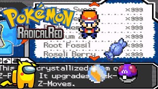 Pokemon Radical Red v41 How to get All items  Cheat Codes [upl. by Nagyam]