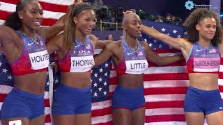 Womens 4x400m Relay Final 2024 Paris Olympics olympics2024 [upl. by Himelman]