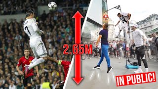 CRISTIANO RONALDO HEADER CHALLENGE😱 IN PUBLIC  Billy Wingrove amp Jeremy Lynch [upl. by Ocnarfnaig927]