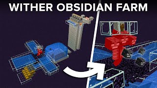 Minecraft Automatic Wither Obsidian Farm  32000 Per Hour [upl. by Lilli264]