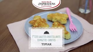 Recette Ptites galettes croustillantes courgettescarottes  TIPIAK [upl. by Block]