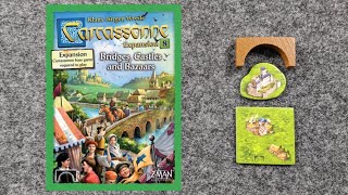 WHATS NEW Carcassonne Expansion 8 Bridges Castles and Bazaars Plus PLAYTHROUGH and RANKING [upl. by Sedecram561]